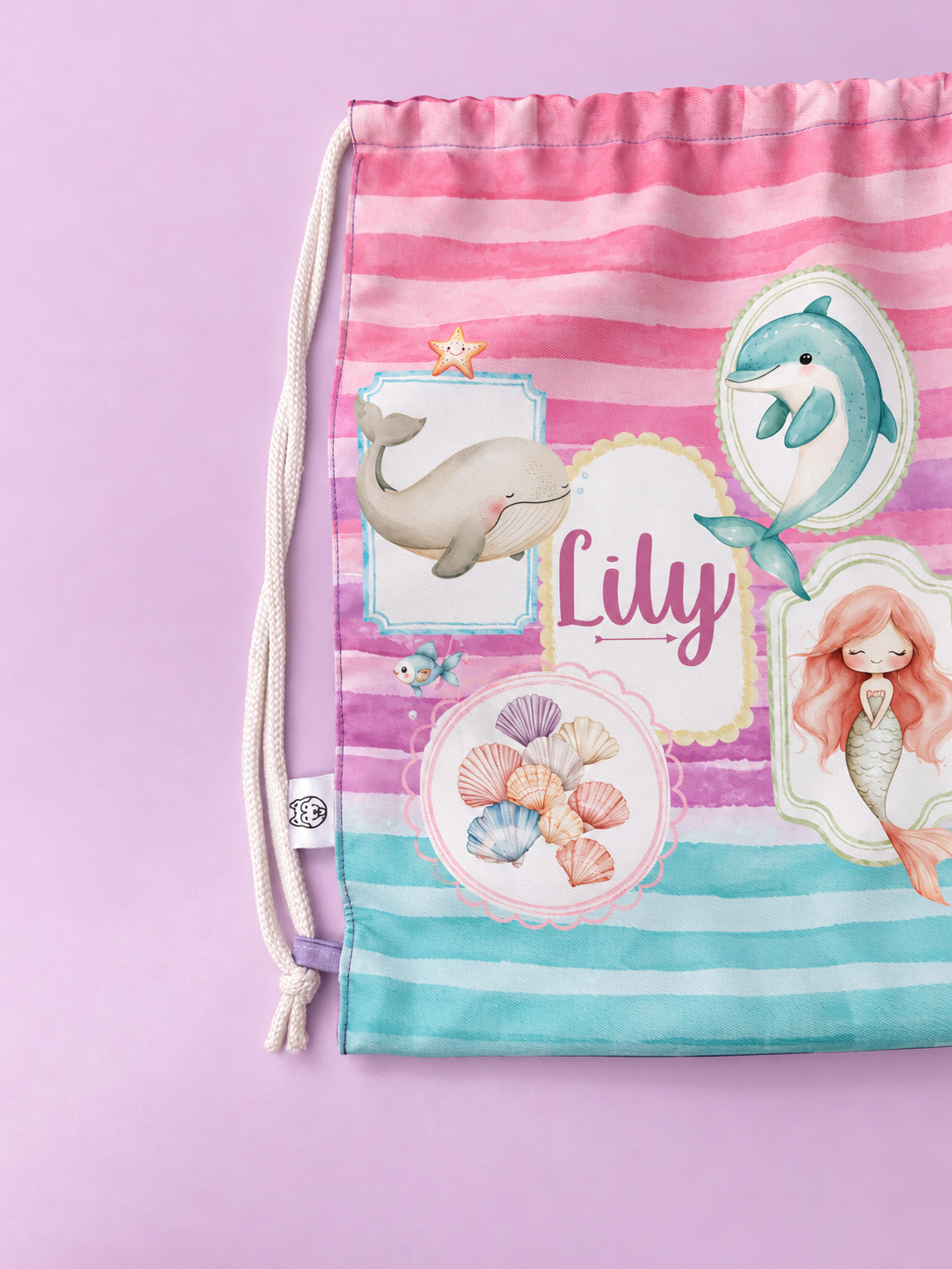 Mermaid Dreams Drawstring Bag - Image 2