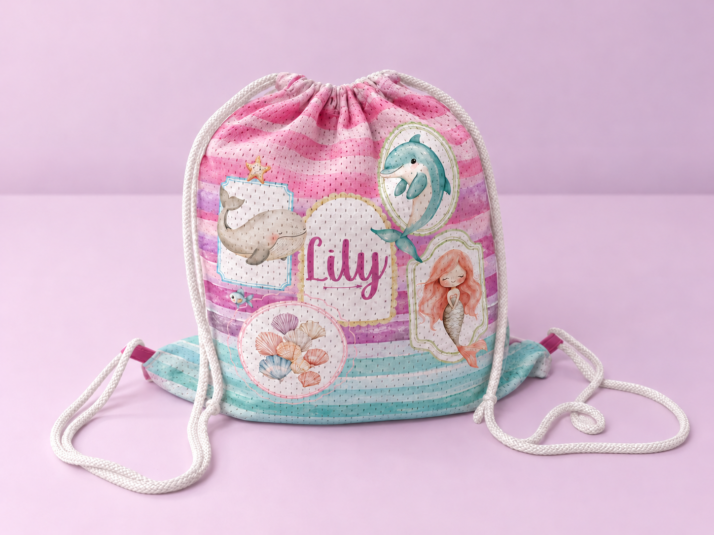 Mermaid Dreams Drawstring Bag - Image 5